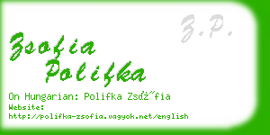 zsofia polifka business card